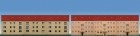 44629 Auhagen Low relief background buildings. Set with 6 multi-family building facades (paper model)<br>